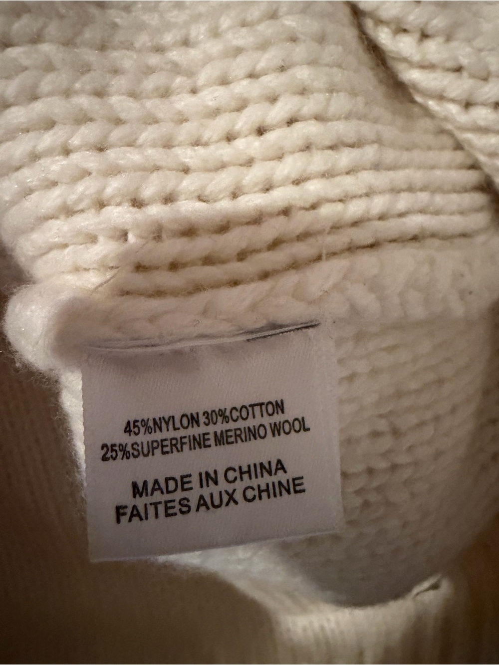 Misa Merino Wool Ivory Chunky Knit Cutout Turtleneck Sweater Medium - Picture 5 of 5